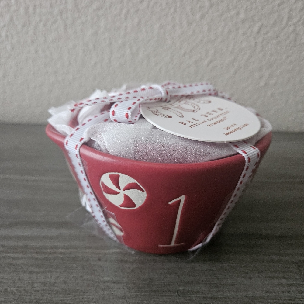 Rae Dunn Red Peppermint Measuring Cups
